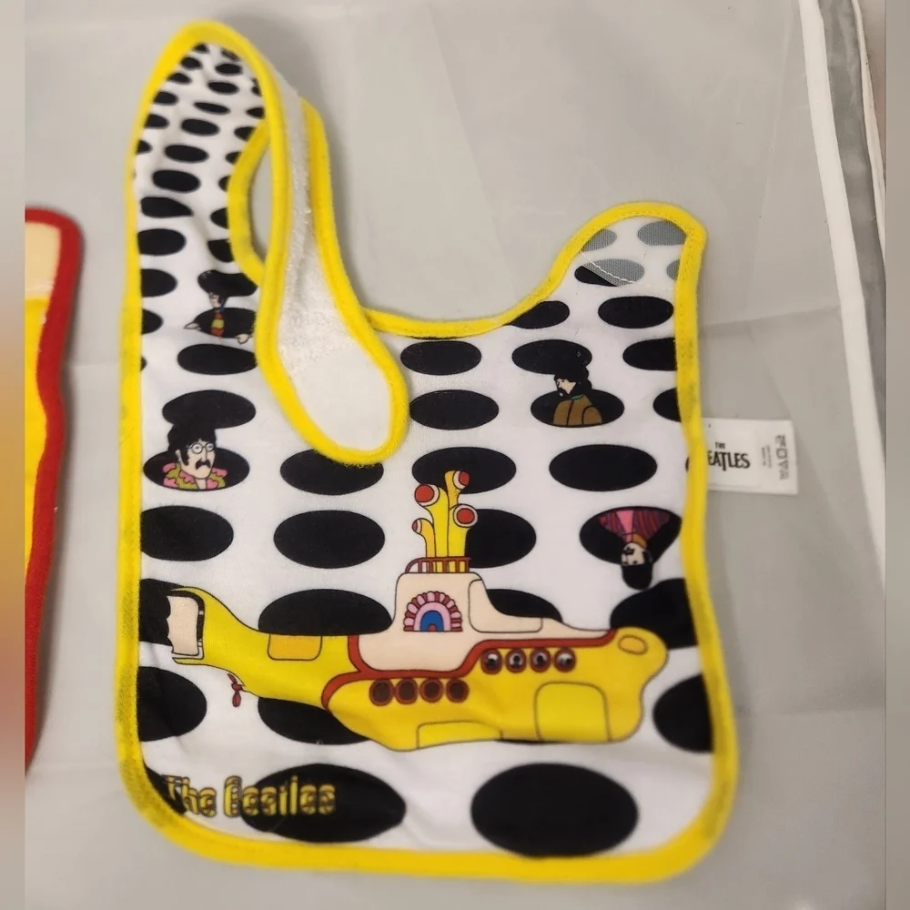 Daphyls The Beatles Yellow Submarine Pair of Baby Bibs One Size